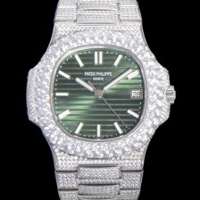 레플리카 [파텍필립] 남성용 노틸러스 5711/1R-010 보석/큐빅 셋팅 오토매틱 Cal.324 S C 타입 40미리 그린다이얼 PAT75716  