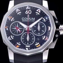 레플리카 [코럼] 남성용 어드미럴컵 첼린져 44 스핏 세컨즈 블랙다이얼 COR022  