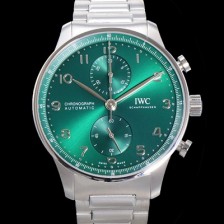 레플리카 [아이더블유씨] 남성용시계 베스트 신형 포르투기즈 IW371615 크로노그래프 오토매틱 ETA7750-2 타입 41mm 메탈줄 그린다이얼 iwc6468  