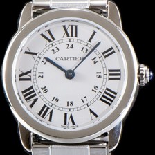 레플리카 [까르띠에] 여성용 솔로 드 까르띠에 화이트 다이얼 쿼츠 무브먼트 CAR0500  