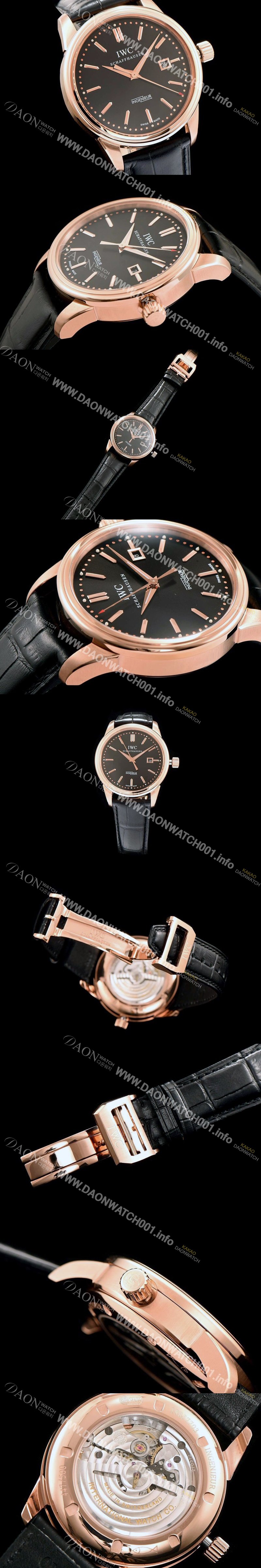 레플리카 [아이더블유씨] 남성용 인게뉴어 블랙 다이얼 오토매틱 무브먼트 IWC0252