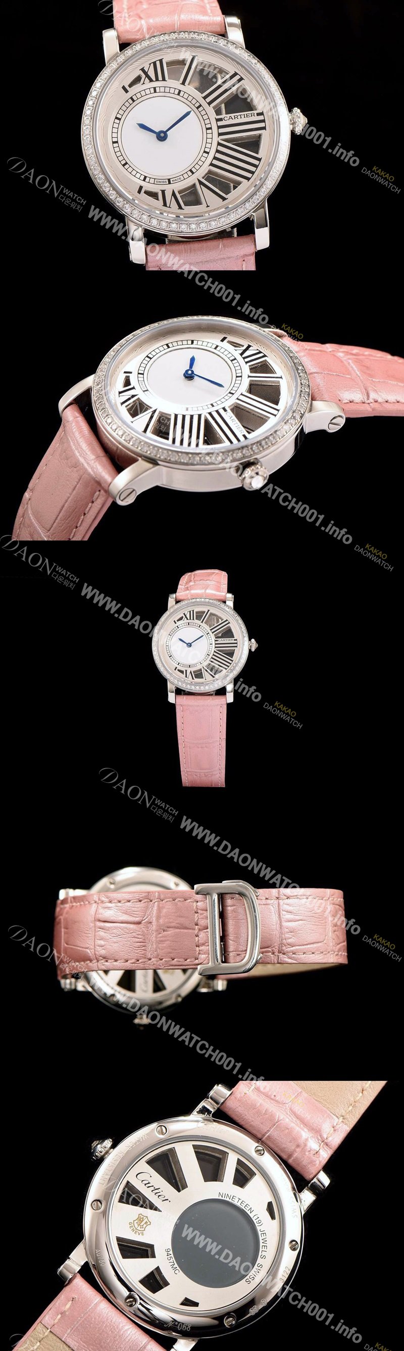 레플리카 [까르띠에] 남성용 로통드 드 까르띠에 화이트 다이얼 쿼츠 무브먼트 CAR0513