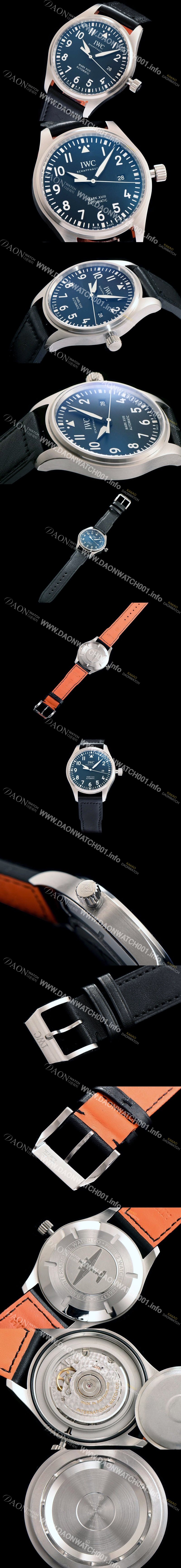 레플리카 [아이더블유씨] 남성용 파일럿 마크 18 블랙 다이얼 오토매틱 무브먼트 IWC0253