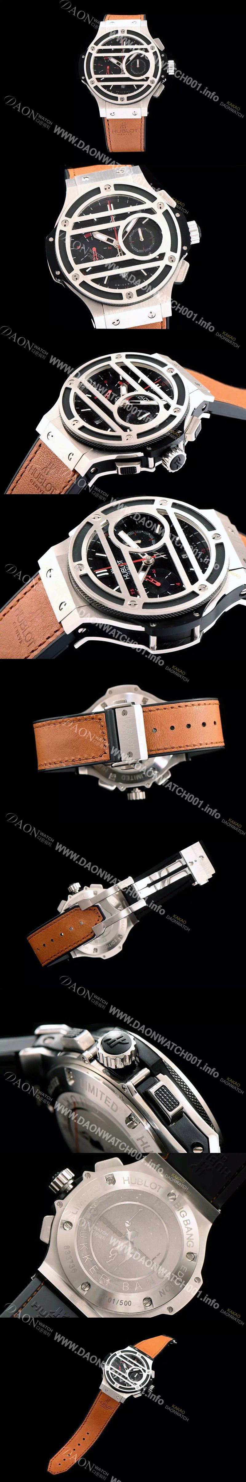 레플리카 [휴블렛] 남성용 빅뱅 블랙 다이얼 오토매틱 무브먼트 HUB0403