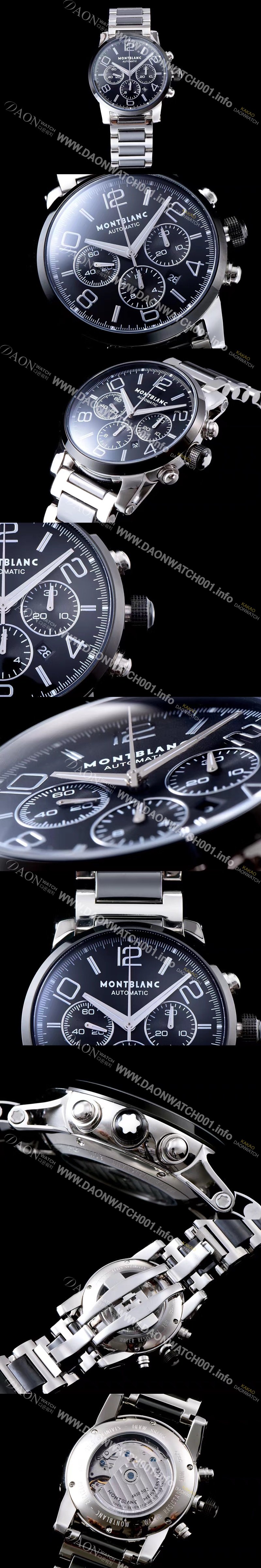레플리카 [몽블랑] 남성용 타임워커 크로노그래프 블랙 다이얼 오토매틱 무브먼트 MON42000