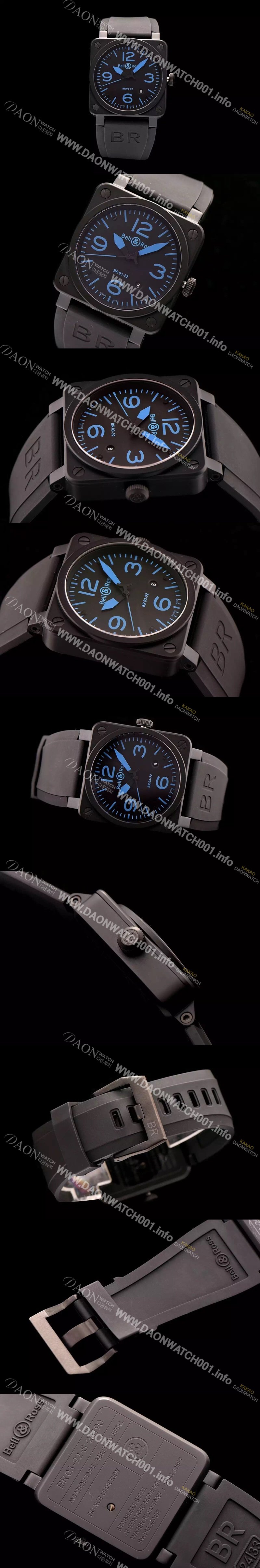 레플리카 [벨엔로즈] 남성용 인스트루먼트 03 오토메틱 블랙 다이얼 오토매틱 무브먼트 BEL4205