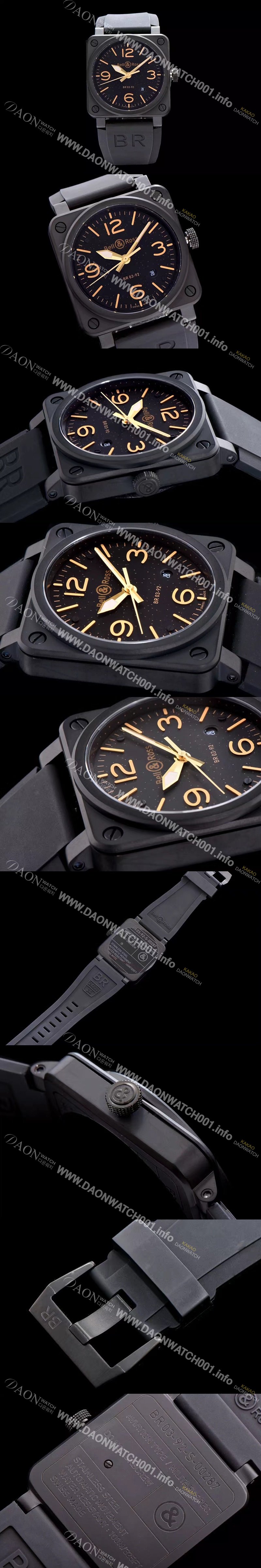 레플리카 [벨엔로즈] 남성용 인스트루먼트 03 오토메틱 블랙 다이얼 오토매틱 무브먼트 BEL4200