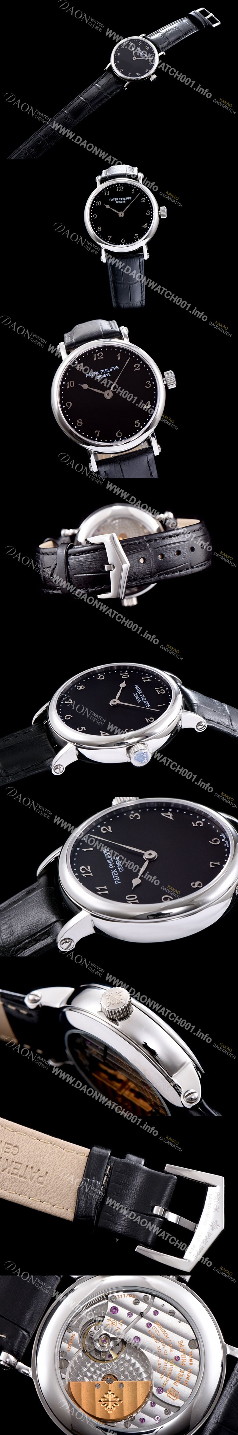 레플리카 [파텍필립] 남성용 칼라드라바 블랙 다이얼 오토매틱 무브먼트 PAT0252