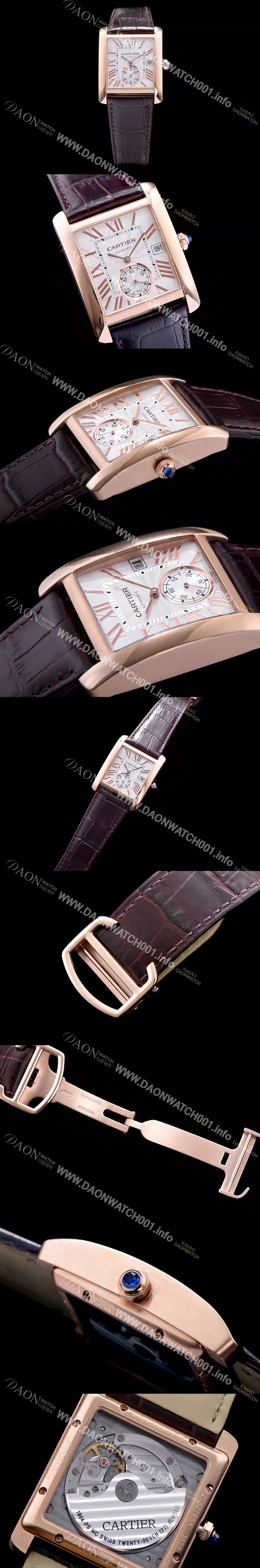 레플리카 [까르띠에] 남성용 탱크 화이트 다이얼 오토매틱 무브먼트 CAR0011