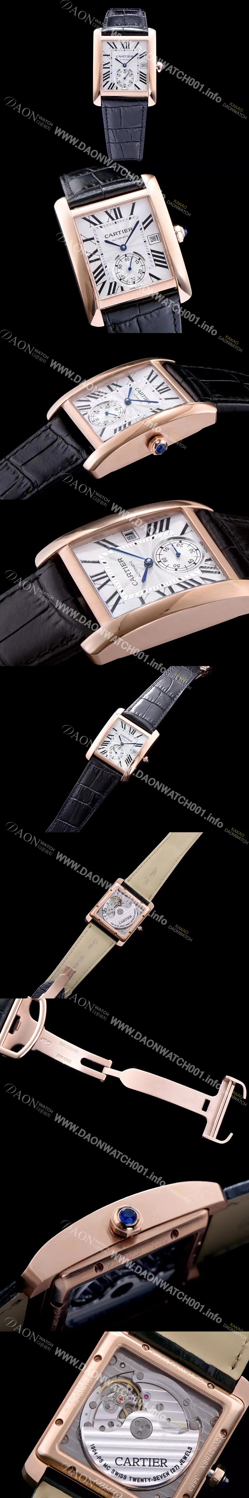 레플리카 [까르띠에] 남성용 탱크 화이트 다이얼 오토매틱 무브먼트 CAR0010