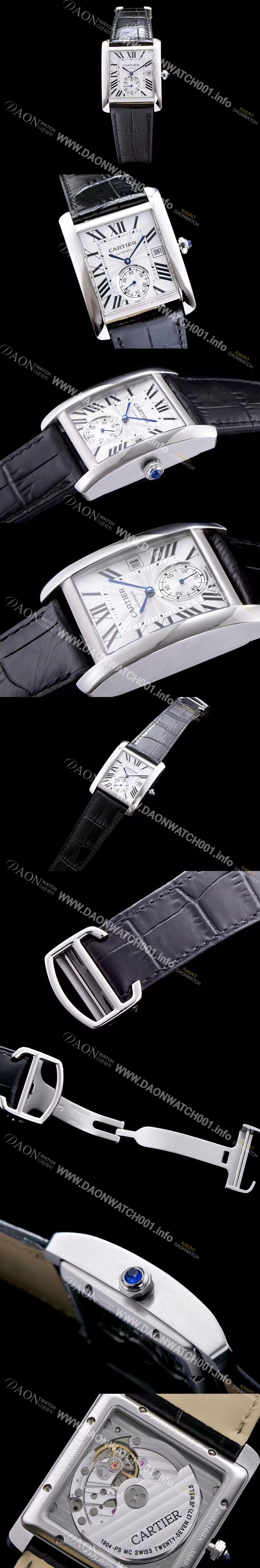 레플리카 [까르띠에] 남성용 탱크 화이트 다이얼 오토매틱 무브먼트 CAR0015