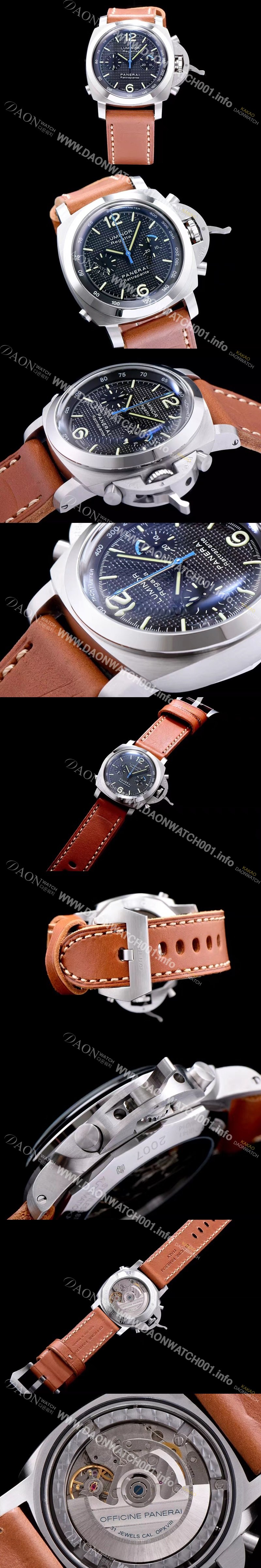 레플리카 [파네라이] 남성용 루미노르 블랙 다이얼 오토매틱 무브먼트 PAN0210