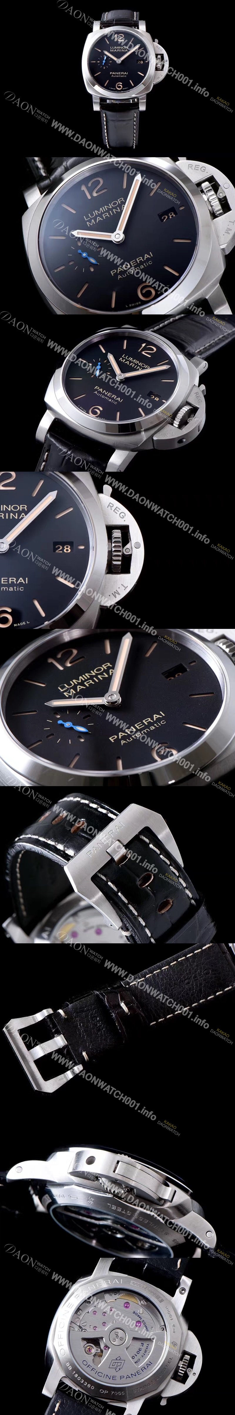 레플리카 [파네라이] 남성용 루미노르 블랙 다이얼 오토매틱 무브먼트 PAN1215