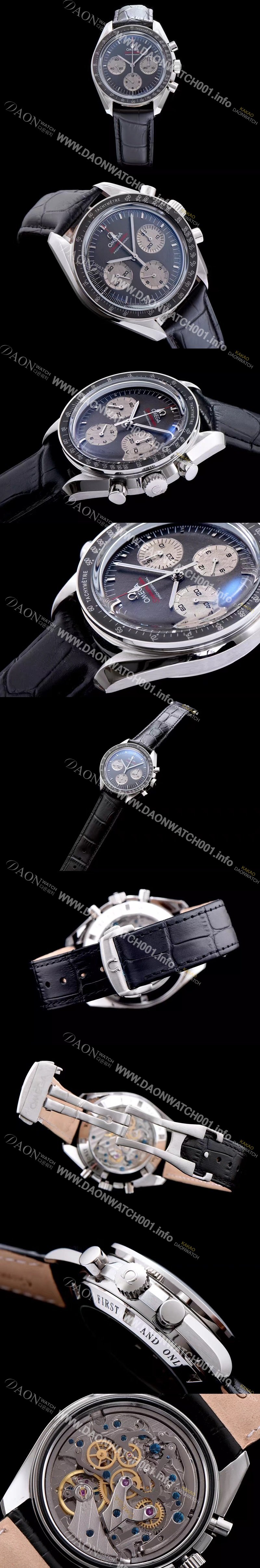 레플리카 [오메가] 남성용 스피드마스터 그레이 다이얼 핸드 와인딩 무브먼트 OMG0001