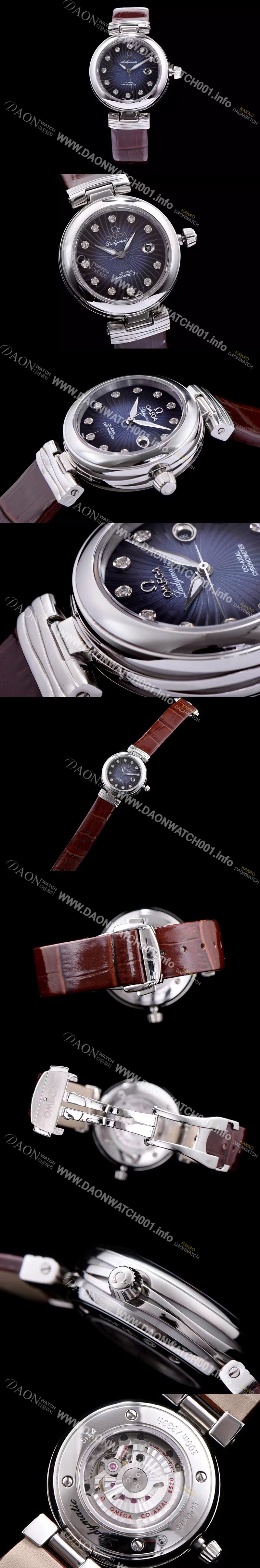 레플리카 [오메가] 여성용 드빌 다크 블루 다이얼 오토매틱 무브먼트 OMG0304