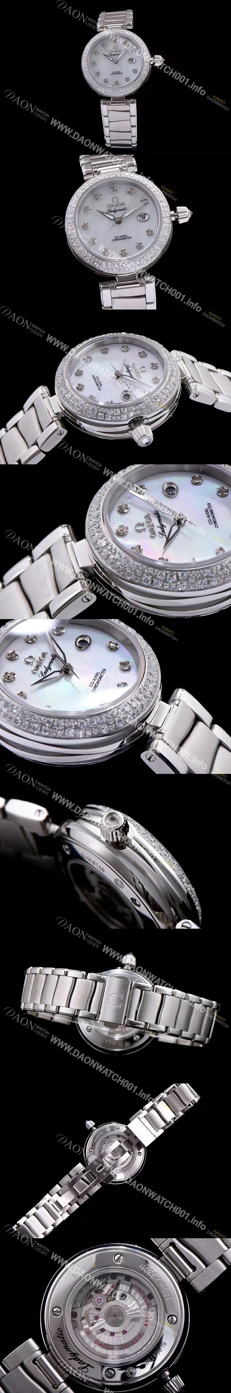 레플리카 [오메가] 여성용 드빌 화이트 다이얼 오토매틱 무브먼트 OMG0302