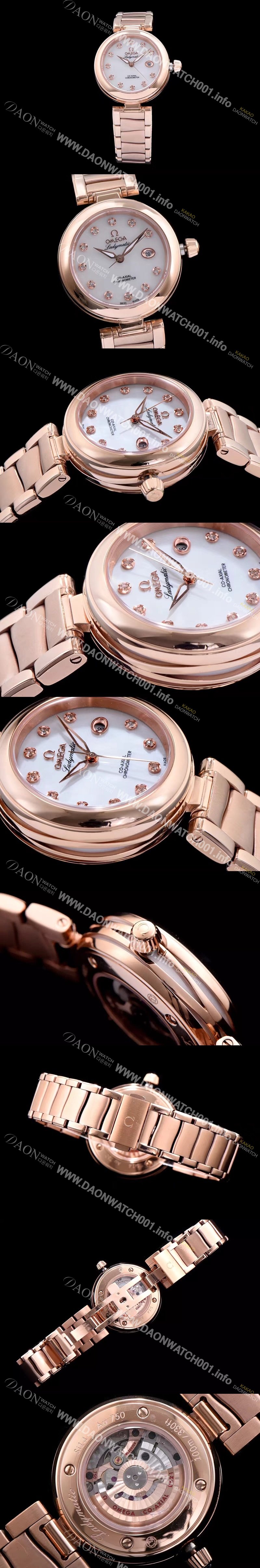 레플리카 [오메가] 여성용 드빌 화이트 다이얼 오토매틱 무브먼트 OMG0301