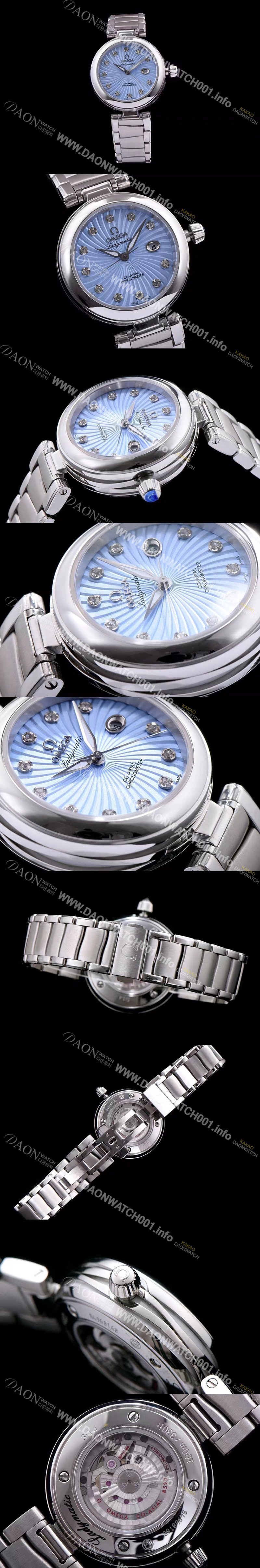 레플리카 [오메가] 여성용 드빌 라이트 블루 다이얼 오토매틱 무브먼트 OMG0342