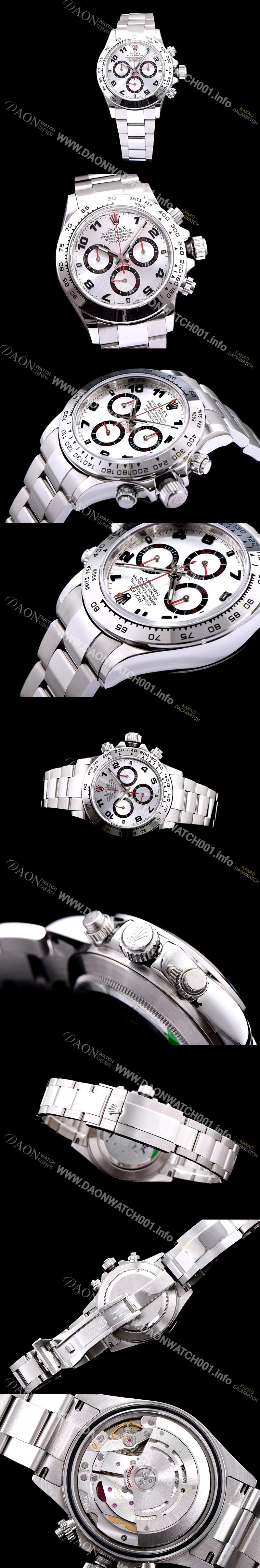 레플리카 [로렉스] 남성용 데이토나 116509-78599 크로노그래프 실버 다이얼 브레이슬릿 ETA 7750B오토매틱 무브먼트 ROL0105