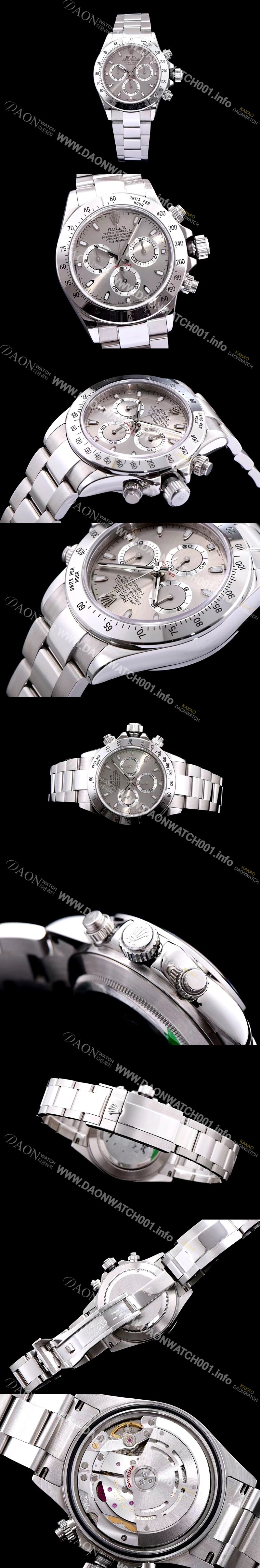 레플리카 [로렉스] 남성용 데이토나 그레이 다이얼 오토매틱 무브먼트 ROL0101