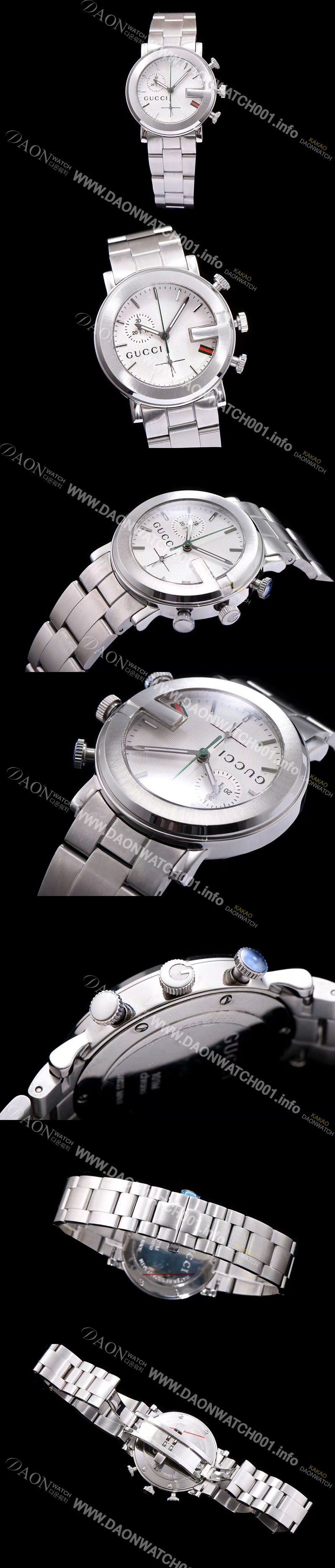 레플리카 [구찌] 남성용 G-타임리스 커플시계 화이트 다이얼 스위스 쿼츠 무브먼트 GUC4243