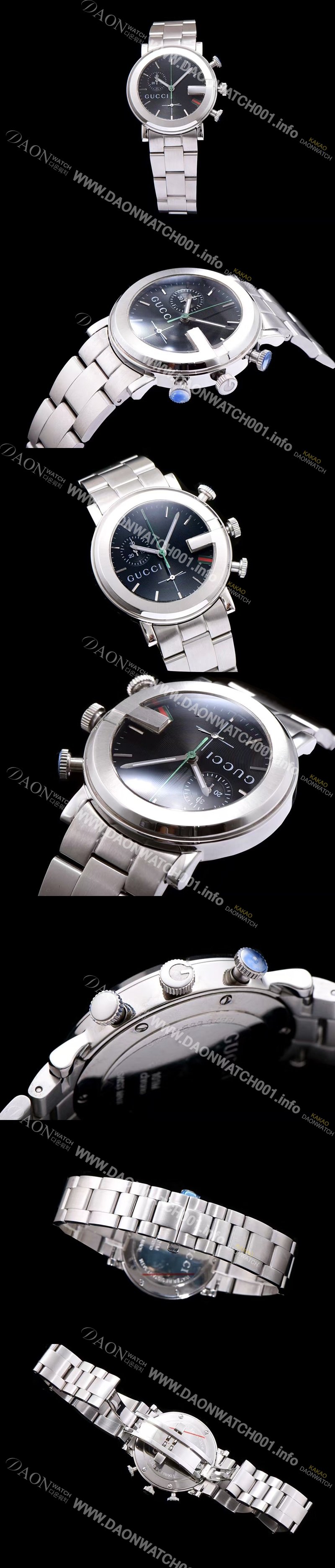 레플리카 [구찌] 남성용 G-타임리스 커플시계 블랙 다이얼 스위스 쿼츠 무브먼트 GUC4240