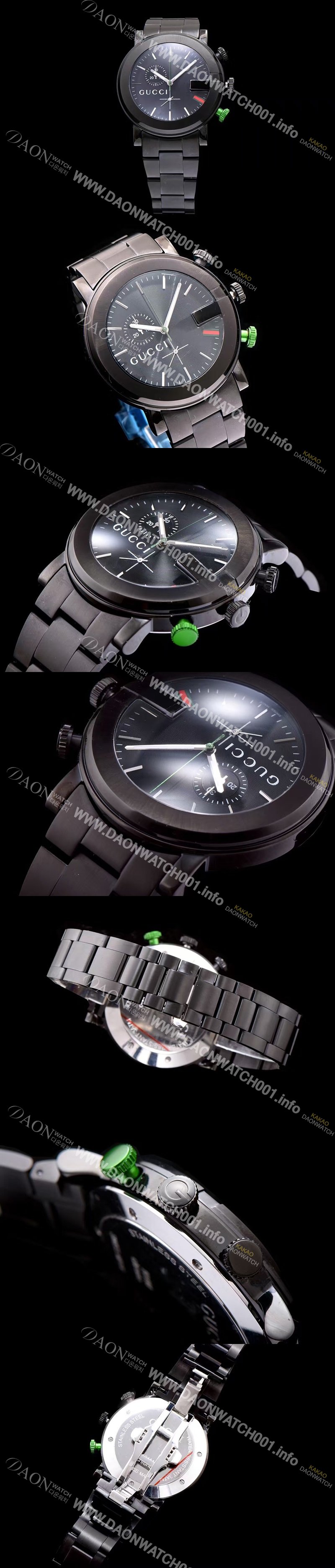 레플리카 [구찌] 남성용 G-타임리스 커플시계 블랙 다이얼 스위스 쿼츠 무브먼트 GUC4242