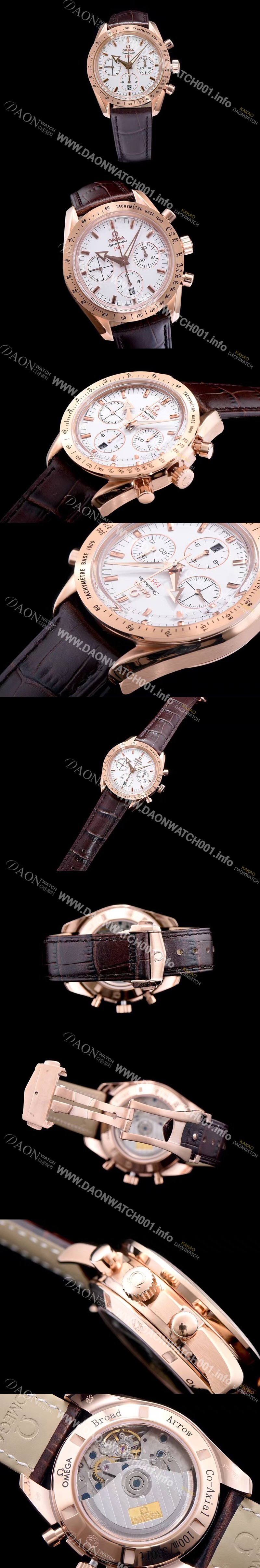 레플리카 [오메가] 남성용 스피드마스터 1957 화이트 다이얼 오토매틱 무브먼트 OMG0341