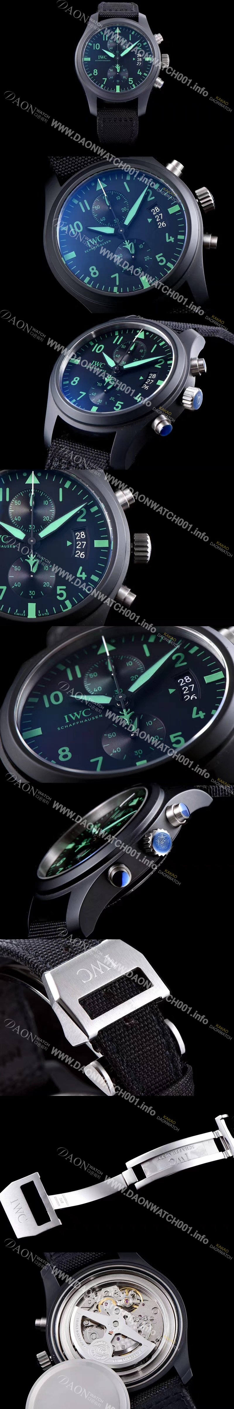 레플리카 [아이더블유씨] 남성용 1:1베스트 에디션 탑건 세라믹 V6F 블랙다이얼 IWC0202