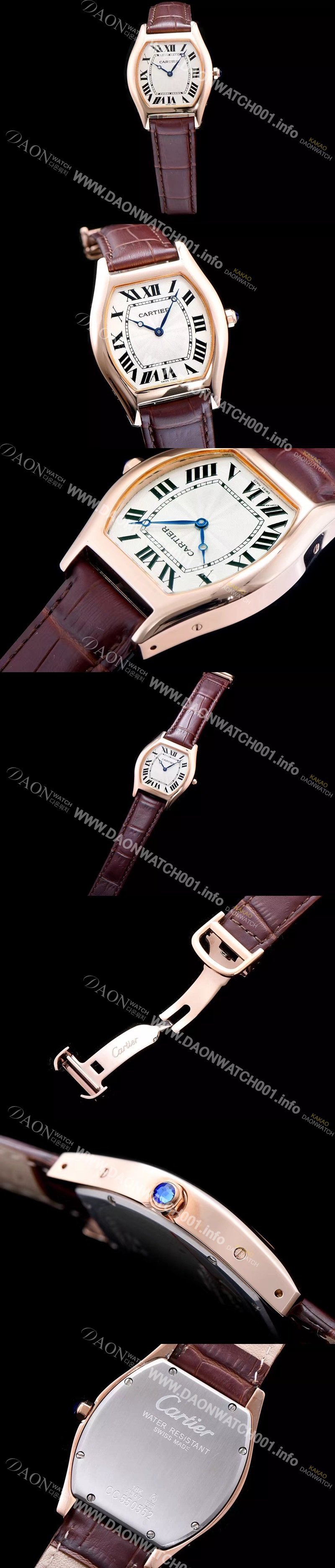 레플리카 [까르띠에] 남성용 토르튜 W1556362화이트 다이얼 스위스 쿼츠 무브먼트 CAR0543