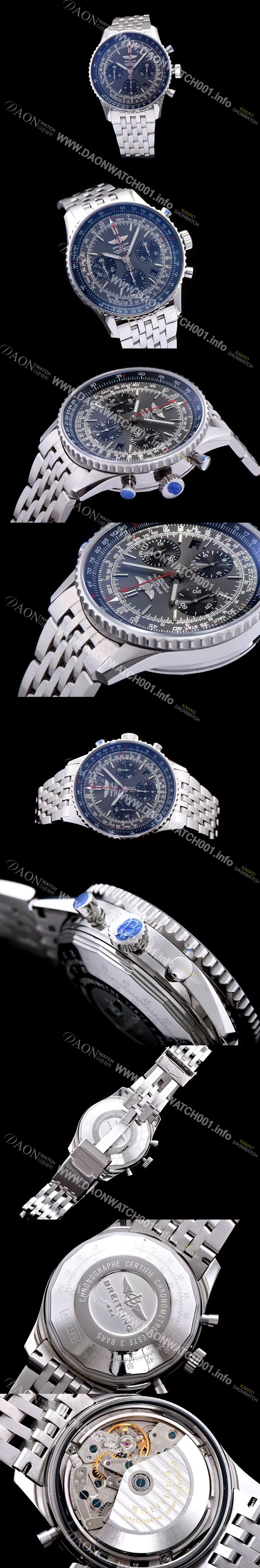 레플리카 [브라이틀링] 남성용 네비타이머 크로노그래프 그레이 다이얼 오토매틱 무브먼트 BRE0411