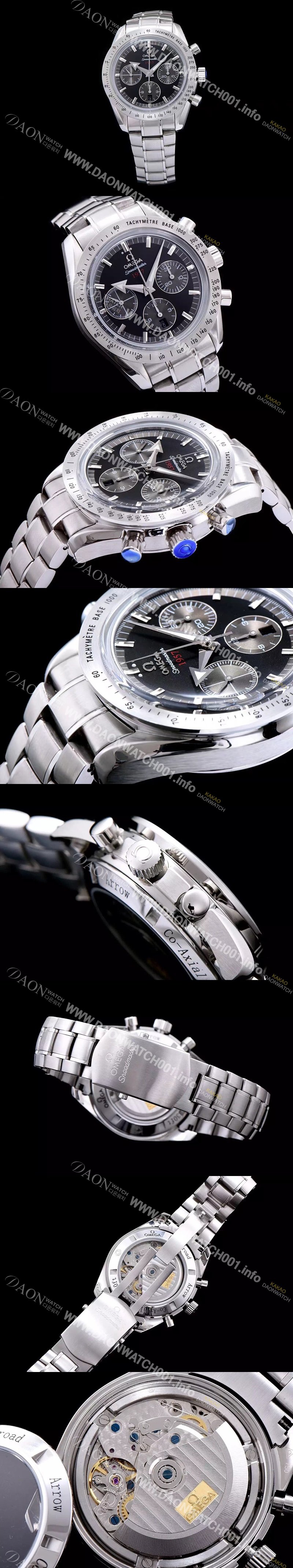 레플리카 [오메가] 남성용 스피드마스터 1957 블랙 다이얼 오토매틱 무브먼트 OMG0312