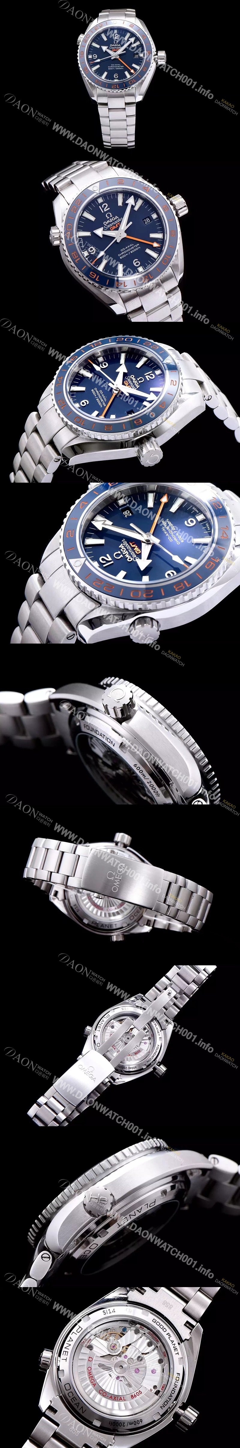 레플리카 [오메가] 남성용 시마스터 코엑시얼 지엠티 블루 다이얼 오토매틱 무브먼트 OMG0310