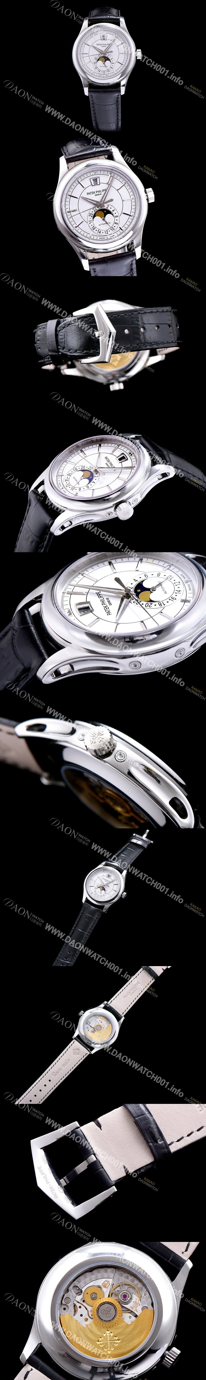 레플리카 [파텍필립] 남성용 그렌드 컴플리케이션 클래식 문페이즈 화이트 다이얼 오토매틱 무브먼트 PAT0210