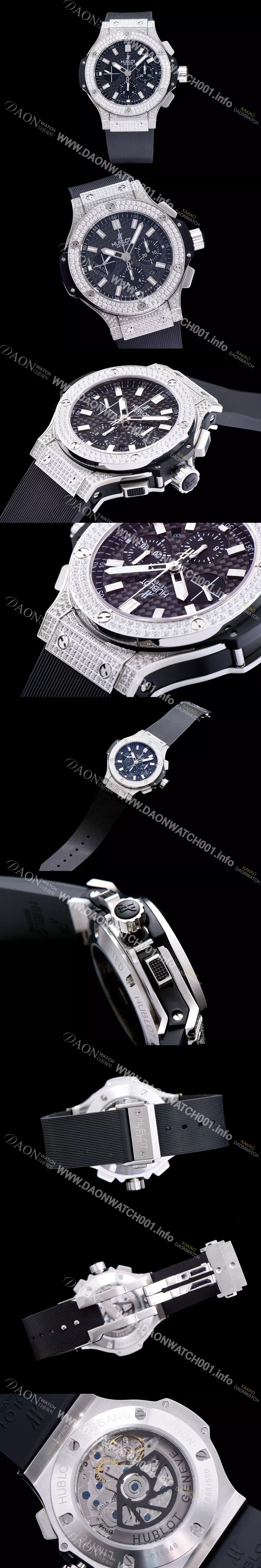 레플리카 [휴블렛] 남성용 빅뱅 하이퀄리티에 볼루션 블랙 다이얼 오토매틱 무브먼트 HUB0432