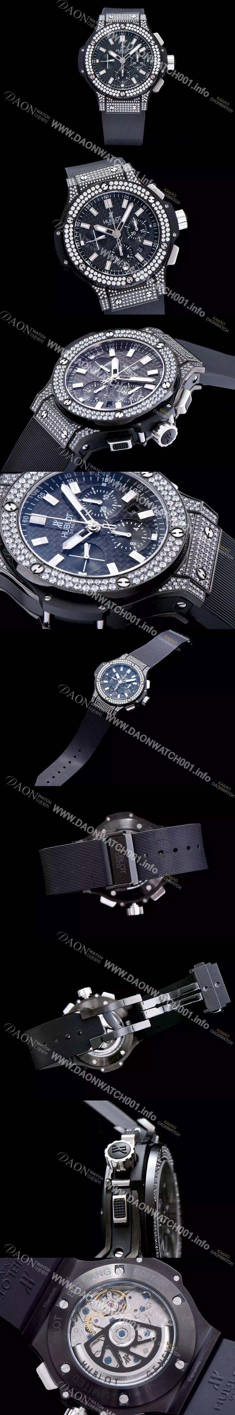 레플리카 [휴블렛] 남성용 빅뱅 하이퀄리티 볼루션 블랙 다이얼 오토매틱 무브먼트 HUB0433