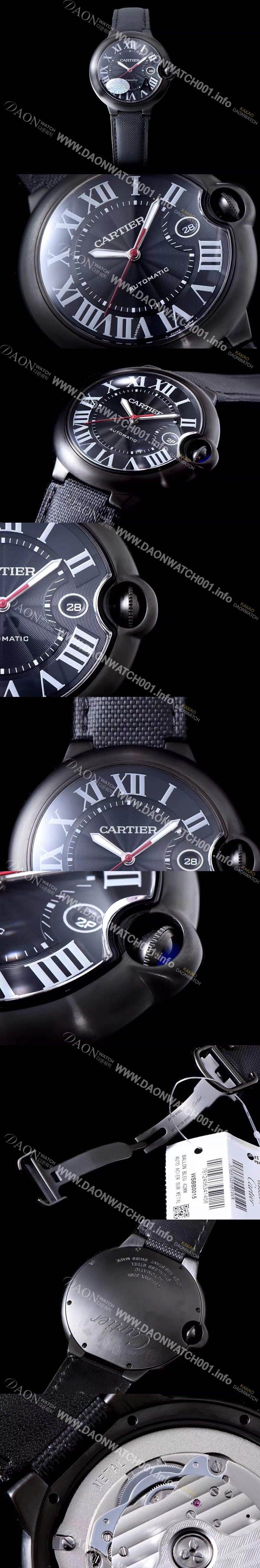 레플리카 [까르띠에] 남여공용 발롱블루 WSBB0015 블랙 다이얼 오토매틱 무브먼트 CAR0100