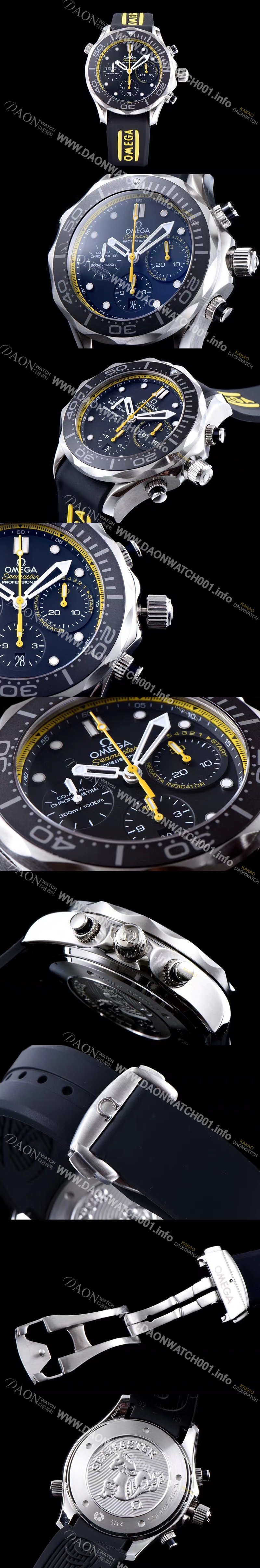 레플리카 [오메가] 남성용 업그레이드!!! 오메가 씨마스터 크로노그래프 오토매틱 무브먼트 OMG0304