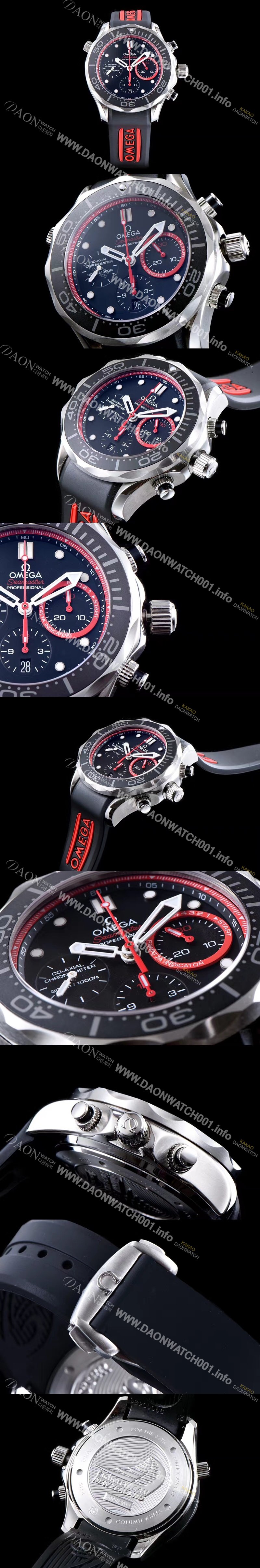 레플리카 [오메가] 남성용 업그레이드!!! 오메가 씨마스터 크로노그래프 오토매틱 무브먼트 OMG0302