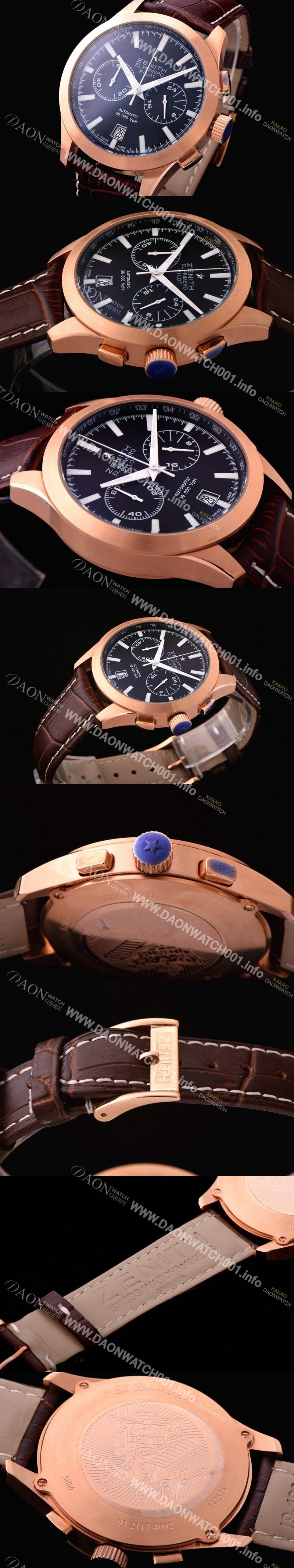 레플리카 [제니스] 남성용 파일럿 03.2117.4002/23.C704 블랙 다이얼 오토매틱 무브먼트 ZEN4210