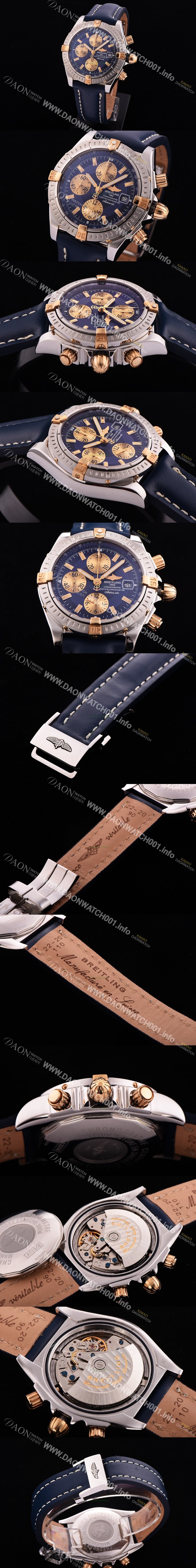 레플리카 [브라이틀링] 남성용 크로노매트 크로노그래프 네이비 다이얼 오토매틱 무브먼트 BRE0200