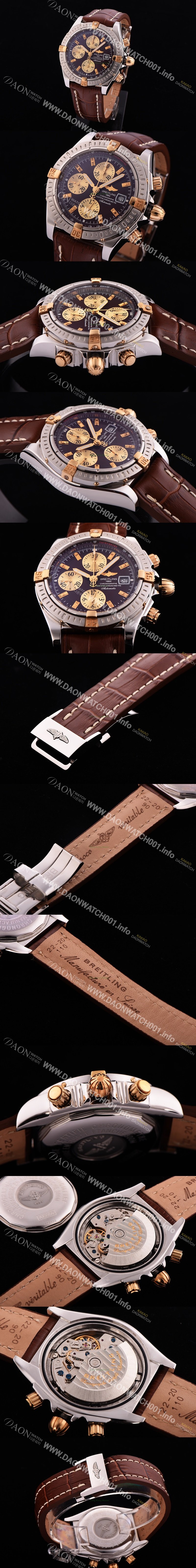 레플리카 [브라이틀링] 남성용 크로노매트 크로노그래프 브라운 다이얼 오토매틱 무브먼트 BRE0242