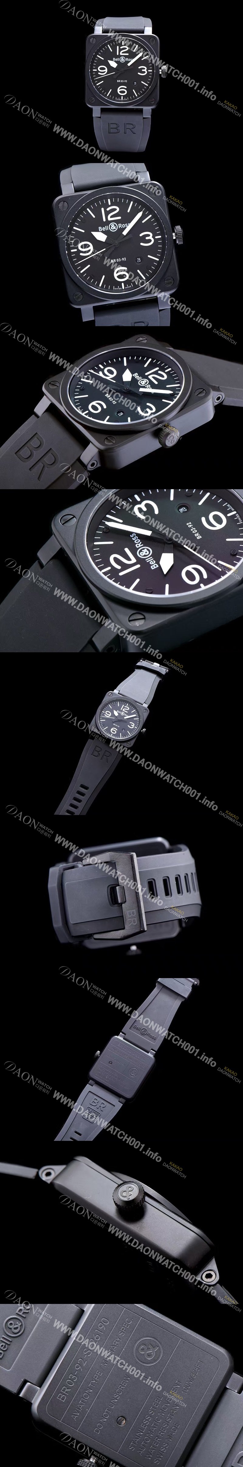 레플리카 [벨엔로즈] 남성용 인스트루먼트 03 오토메틱 블랙 다이얼 오토매틱 무브먼트 BEL4230