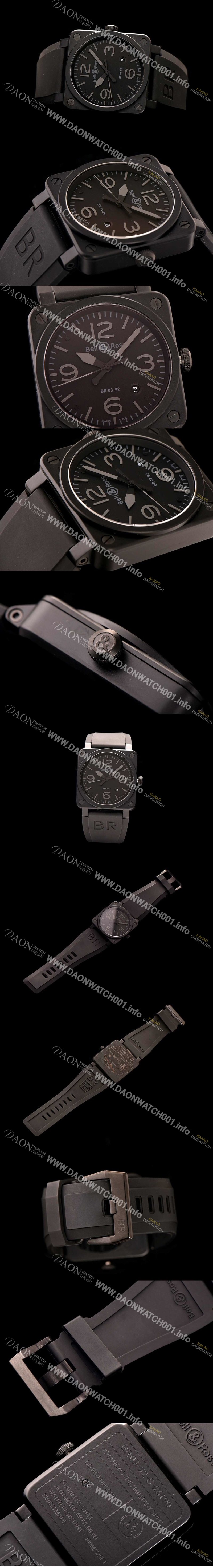 레플리카 [벨엔로즈] 남성용 인스트루먼트 03 오토메틱 블랙 다이얼 오토매틱 무브먼트 BEL4234