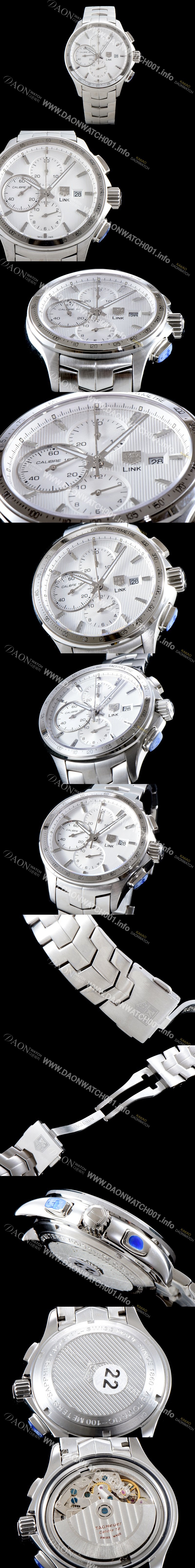 레플리카 [태그호이어] 남성용 링크 크로노그래프 화이트 다이얼 오토매틱 무브먼트 TAG0211