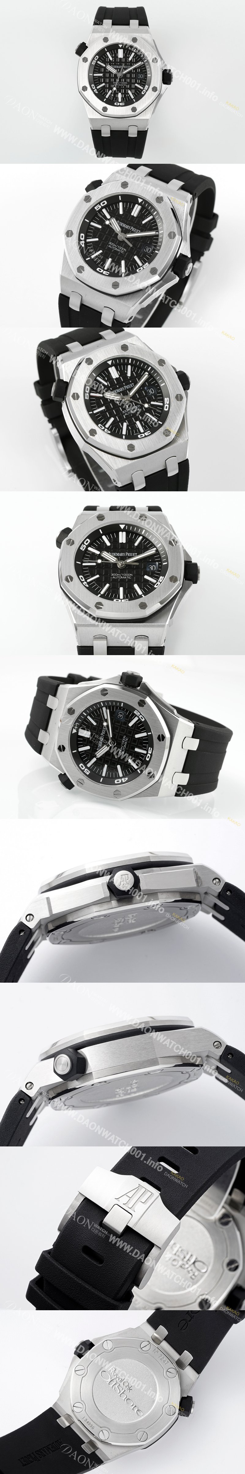 레플리카 [오데마피게] 남성용 로얄 오크 오프쇼어 15703ST.OO.A002CA.01 블랙 다이얼 오토매틱 무브먼트 AUD0450