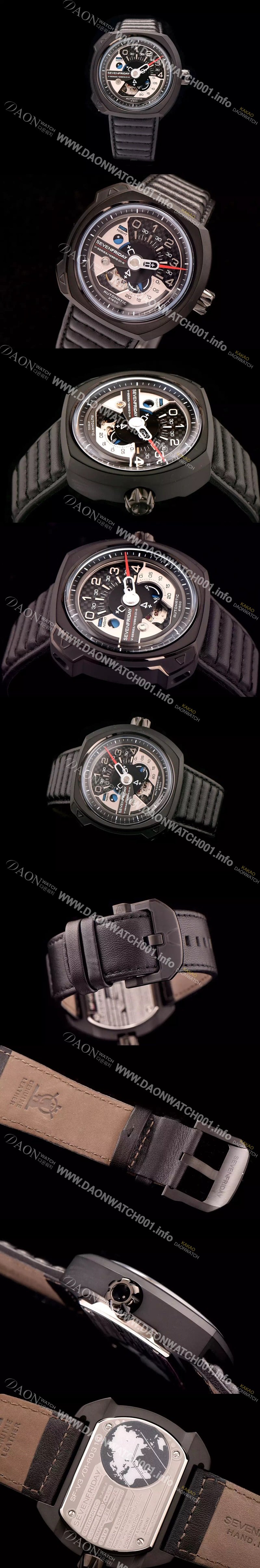 레플리카 [세븐프라이데이] 남성용 1:1 베스트 에디션 블랙 다이얼 오토매틱 무브먼트 SEV4200