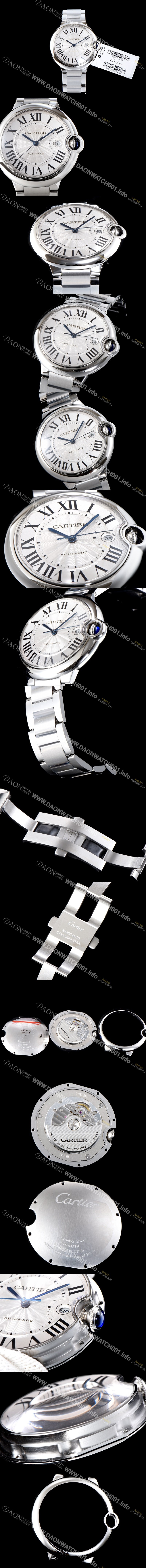 레플리카 [까르띠에] 남성용 2019신상 발롱블루 W69012Z4 42mm 화이트 다이얼 오토매틱 무브먼트 CAR0504