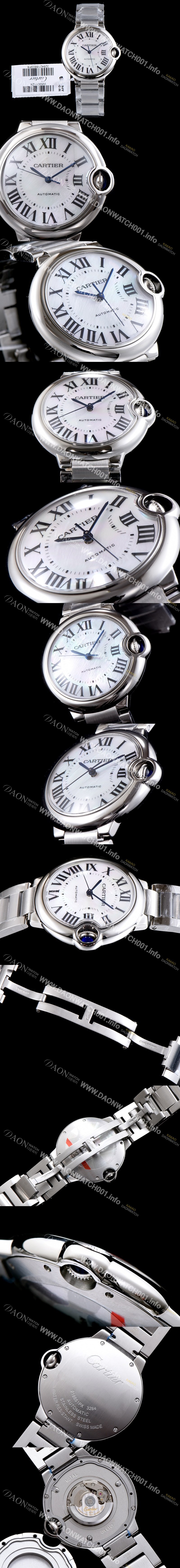 레플리카 [까르띠에] 남여공용 2019신상 발롱블루 W2BB0011 36mm 화이트 자게 다이얼 오토매틱 무브먼트 CAR0505