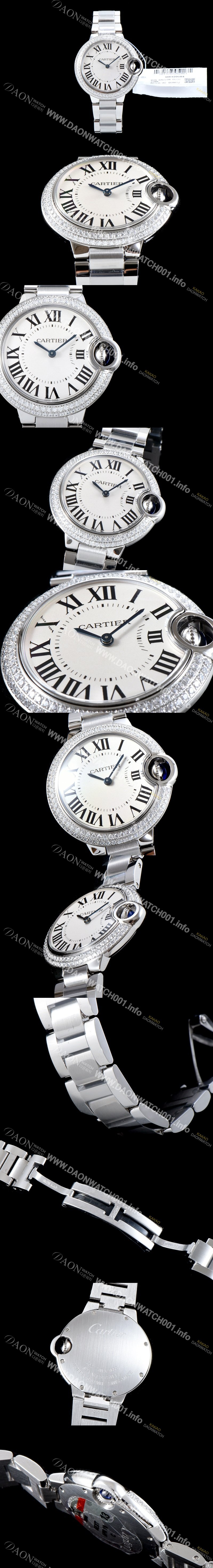 레플리카 [까르띠에] 여성용 2019신상 발롱블루 W4BB0015 33mm 다이아몬드 베젤 쿼츠 무브먼트 CAR0140